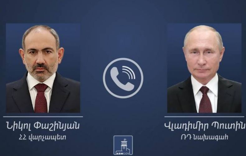 Pashinyan, Putin discuss implementation of trilateral agreements