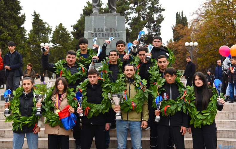 Artsakh athletes who won prizes in the European Championship received warm welcome in Homeland