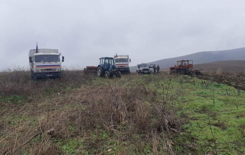 Azerbaijani units open fire at citizens carrying out agricultural work