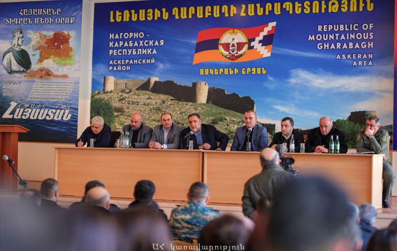 Сохранение Арцаха армянским – вопрос достоинства всего армянского народа: Рубен Варданян провел встречу в Аскеране