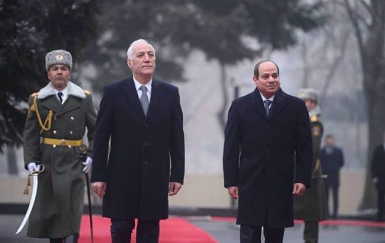 ՀՀ նախագահի նստավայրում տեղի է ունեցել Եգիպտոսի նախագահի դիմավորման արարողությունը
