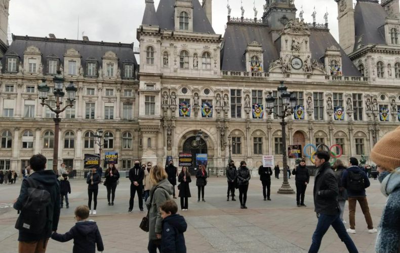 Protest action in support of Artsakh held in Paris