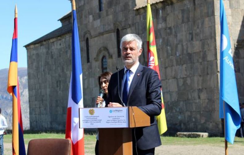 Auvergne-Rhône-Alpes President Laurent Wauquiez calls for international attention to Artsakh