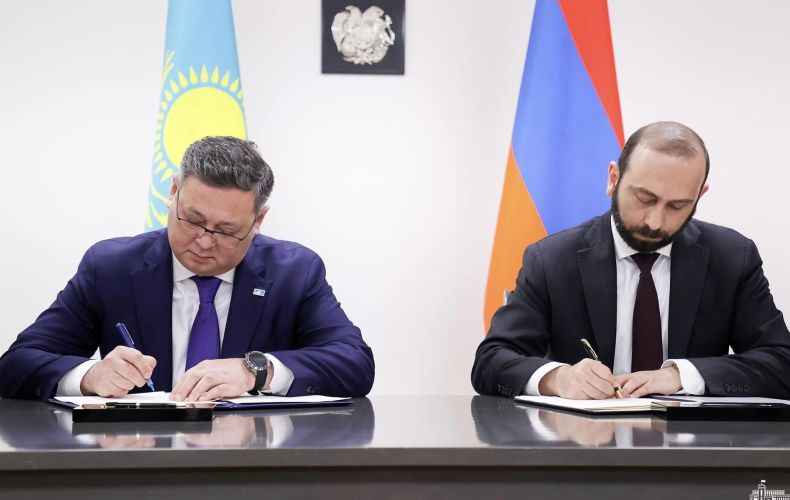 Հայաստանի և Ղազախստանի ԱԳ նախարարները ստորագրել են երկու գերատեսչությունների միջև 2024-2025թթ. գործողությունների ծրագիրը